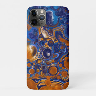 Funda Para iPhone 11 Pro Resumen de arte moderno en azul y cobre