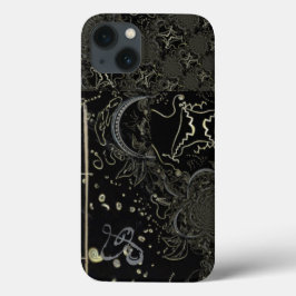 Funda Para iPhone 13 Resumen de arte negro