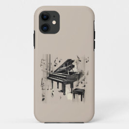 Funda Para iPhone 11 Resumen de arte piano