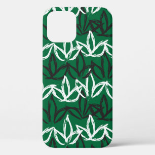 Funda Para iPhone 12 Resumen de brotes de pincel de roca patrón sin cos