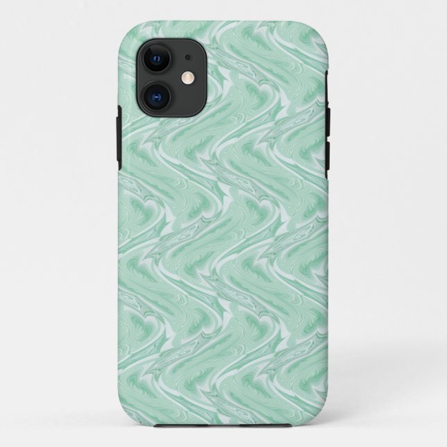 Funda De Case-Mate Para iPhone Resumen de Candy Green del algodón (Reverso)