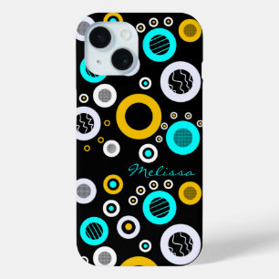Funda Para iPhone 15 Resumen de círculos geométricos