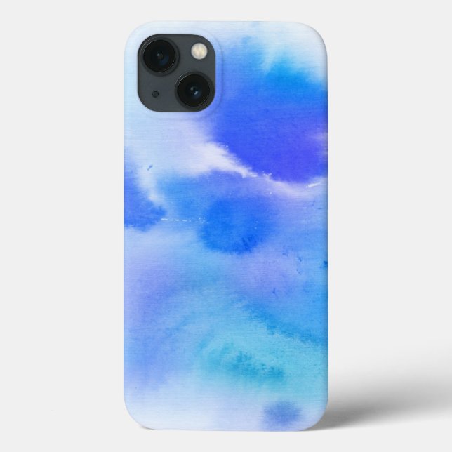 Funda De Case-Mate Para iPhone Resumen de color de agua con fondo pintado a mano. (Reverso)