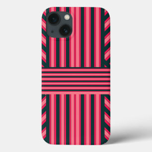 Funda Para iPhone 13 Resumen de color rosa del carbón vegetal Art Deco 