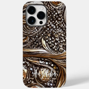 Funda Para iPhone 14 Pro Max De Case-Mate Resumen de cuero falso de personalizable