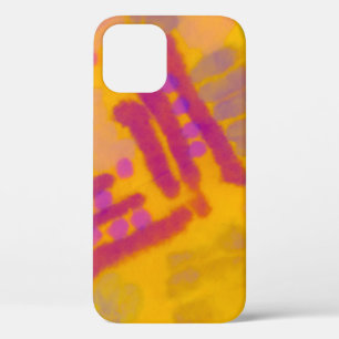 Funda Para iPhone 12 Resumen de dibujo creativo. Fondo de color de otoñ