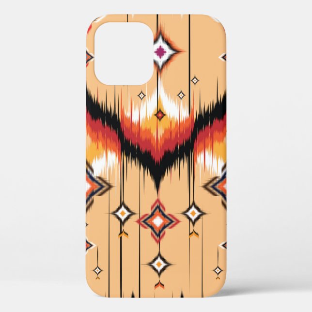 Funda De Case-Mate Para iPhone Resumen de diseño de patrones geométricos étnicos, (Reverso )