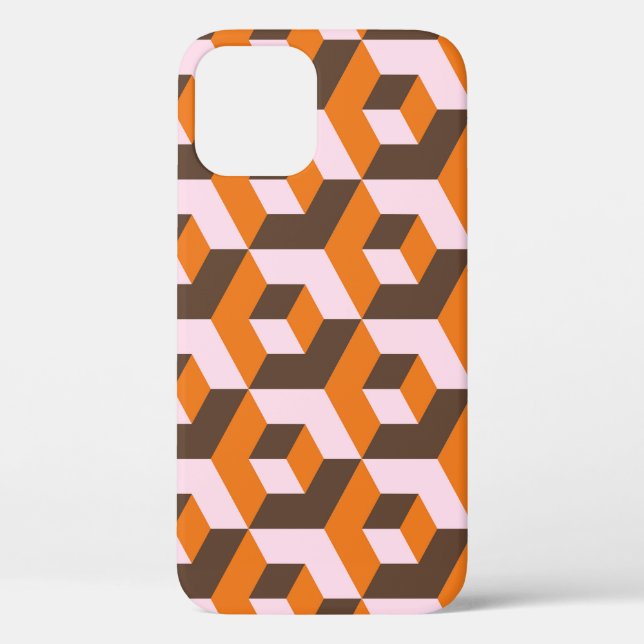 Funda De Case-Mate Para iPhone Resumen de diseño geométrico sin costuras. (Reverso )