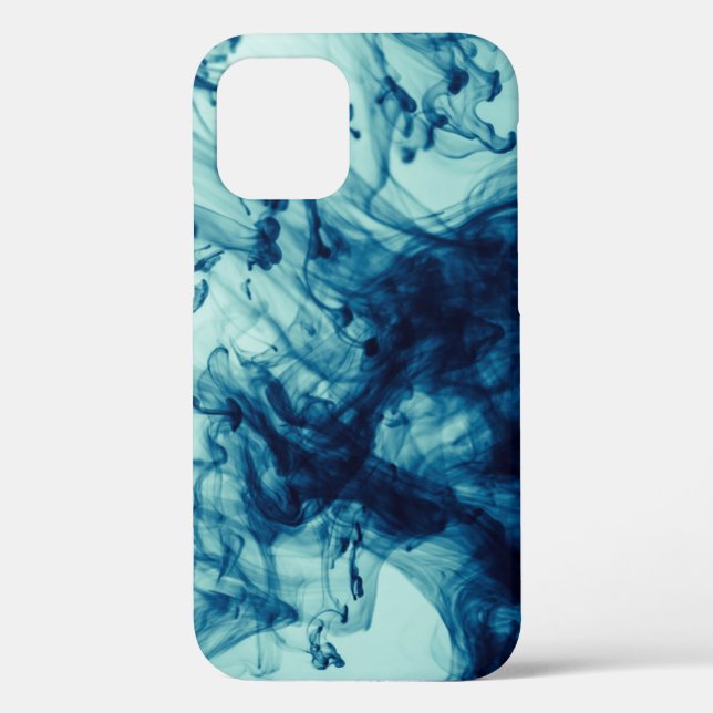 Funda De Case-Mate Para iPhone Resumen de diseño moderno azul líquido (Reverso )