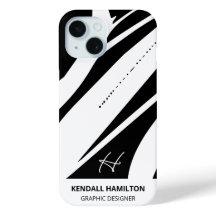 Resumen de estilo en un monograma moderno en blanc