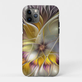 Funda Para iPhone 11 Pro Resumen de fantasía colorida Flor Fractal Moderno