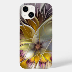 Funda Para iPhone 14 De Case-Mate Resumen de fantasía colorida Flor Fractal Moderno