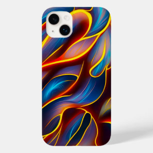 Funda Para iPhone 14 Plus De Case-Mate Resumen de flamencos rojos Swirl Blue