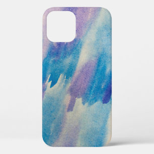 Funda Para iPhone 12 Resumen de fondo abstracto azul, acua, arte, arte