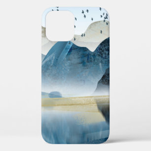 Funda Para iPhone 12 Resumen de fondo decorativo de arte. Montañas y
