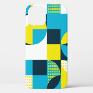 Funda Para iPhone 12 Resumen de fondo geométrico con cuadrados, trinite