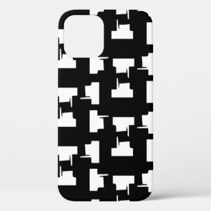 Funda Para iPhone 12 Resumen de fondo monocromo. Ilustración de semiton