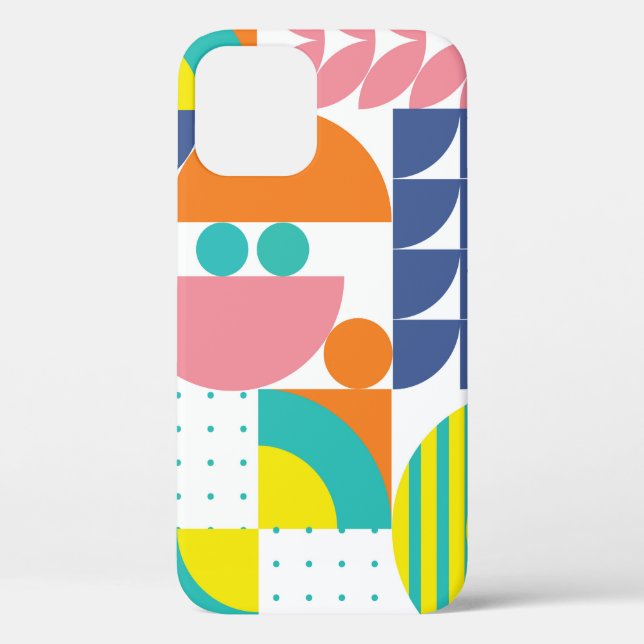 Funda De Case-Mate Para iPhone Resumen de Formas Geométricas Modernas. (Reverso )