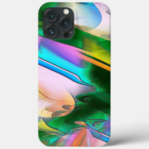 Funda Para iPhone 13 Pro Max Resumen de hojas coloridas con estilo psicodélico