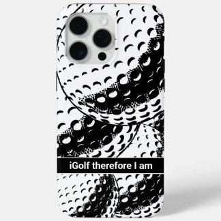Funda Para iPhone 15 Pro Max Resumen de iGolf Humor divertido de golf