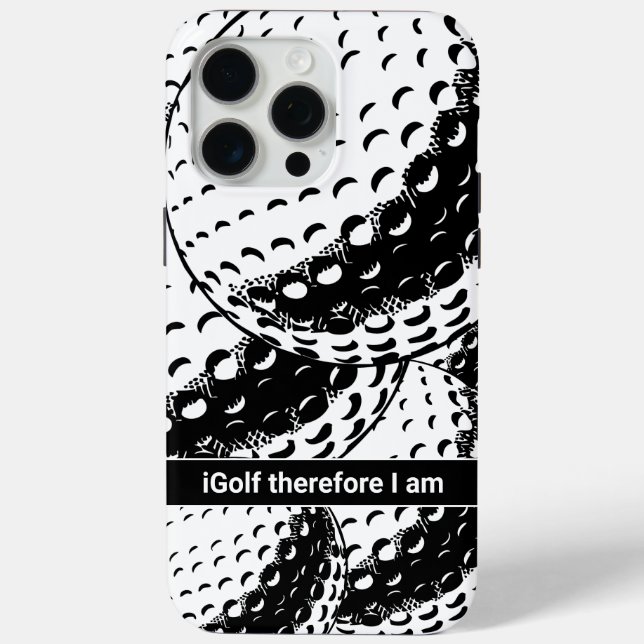Funda De Case-Mate Para iPhone Resumen de iGolf Humor divertido de golf (Reverso )