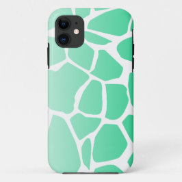 Funda Para iPhone 11 Resumen de impresión de vaca verde verde azulada