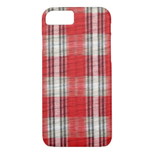 Funda Para iPhone 8/7 Resumen de invierno de color blanco y rojo acogedo