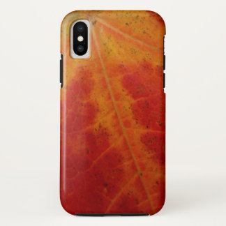 Funda Para iPhone XS Resumen de la hoja de arce roja Fotografía de la n