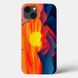Funda Para iPhone 13 Resumen de la puesta de sol sobre las montañas con