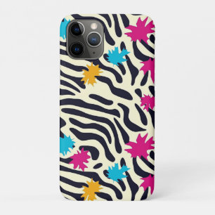 Funda Para iPhone 11 Pro Resumen de las bandas de cebra con pinta de hoja