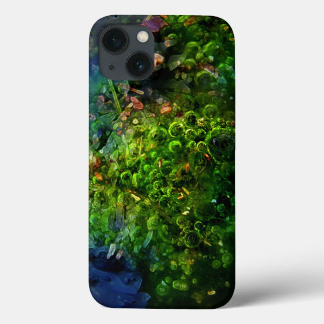 Funda De Case-Mate Para iPhone Resumen de las burbujas verdes (Reverso)