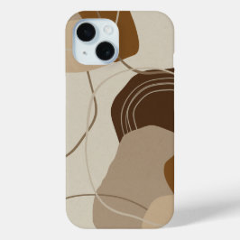 Funda Para iPhone 15 Resumen de las formas modernas de terracota