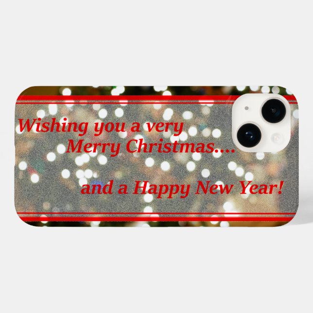 Funda De Case-Mate Para iPhone Resumen de las luces de los navidades (Reverso  (Horizontal))
