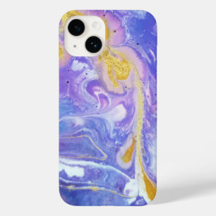 Funda Para iPhone 14 De Case-Mate Resumen de lavanda y líquido de oro