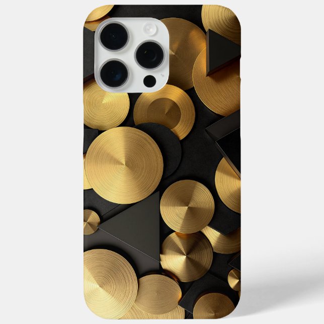 Funda De Case-Mate Para iPhone Resumen de lujo geométrico de oro (Reverso )