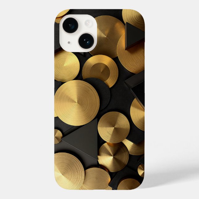 Funda De Case-Mate Para iPhone Resumen de lujo geométrico de oro (Reverso )