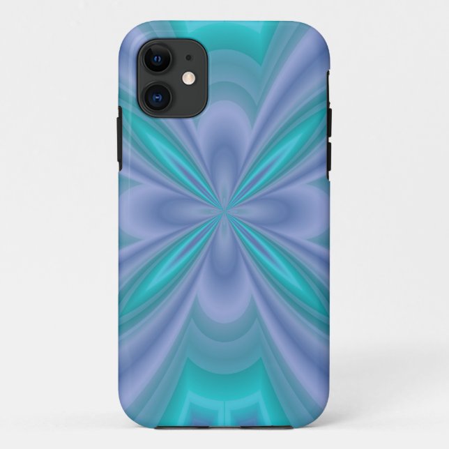 Funda De Case-Mate Para iPhone Resumen de mariposas azules (Reverso)