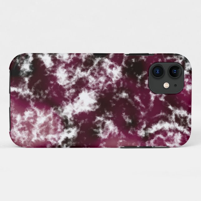 Funda De Case-Mate Para iPhone Resumen de mármol de Borgoña (Reverso (horizontal))