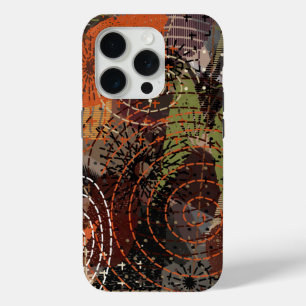 Funda Para iPhone 15 Pro Resumen de medios mixtos Earthy Autumnal Colours