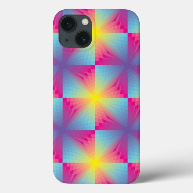 Funda De Case-Mate Para iPhone Resumen de mosaico vectorial cuadrado (Reverso)