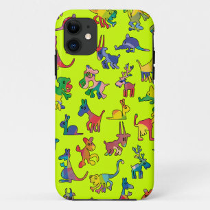 Funda Para iPhone 11 Resumen de mosaicos de patrones de animales
