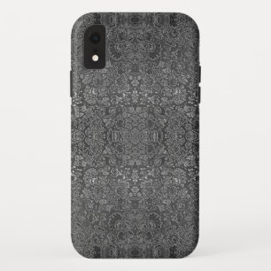 Funda Para iPhone XR Resumen de muestras de color blanco y negro espumo