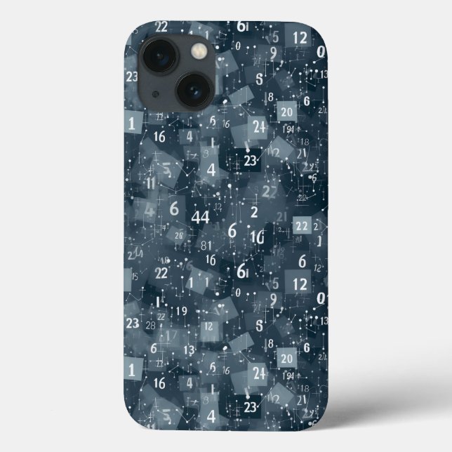 Funda De Case-Mate Para iPhone Resumen de números matemáticos (Reverso)