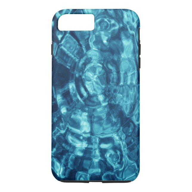 Funda De Case-Mate Para iPhone Resumen de ondas de aguas azules (Reverso)