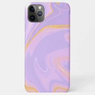 Funda Para iPhone 11 Pro Max Resumen de oro morado rosado líquido