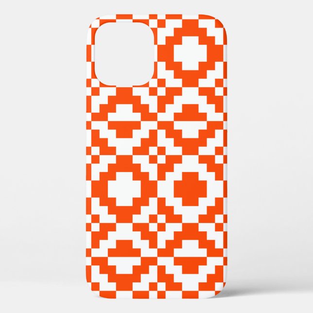 Funda De Case-Mate Para iPhone Resumen de patrones geométricos pixelados sin sold (Reverso )