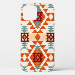 Funda Para iPhone 12 Resumen de patrones geométricos sin costura, améri