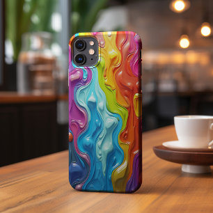 Funda Para iPhone 13 Pro Max Resumen de pintura líquida multicolor