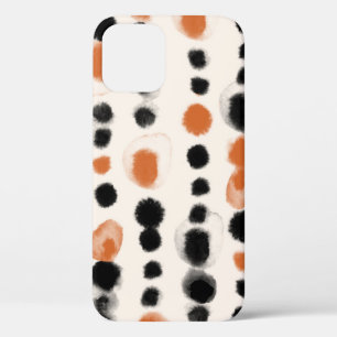 Funda Para iPhone 12 Resumen de puntos de Polka: Geometría de acuarela.
