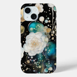 Funda Para iPhone 15 Resumen De rosas Y Burbujas